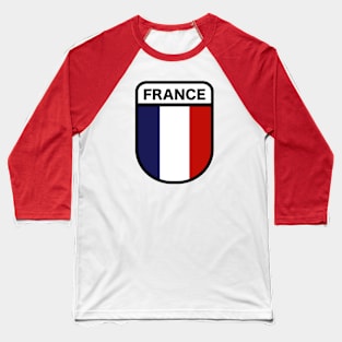 France Military Patch Baseball T-Shirt